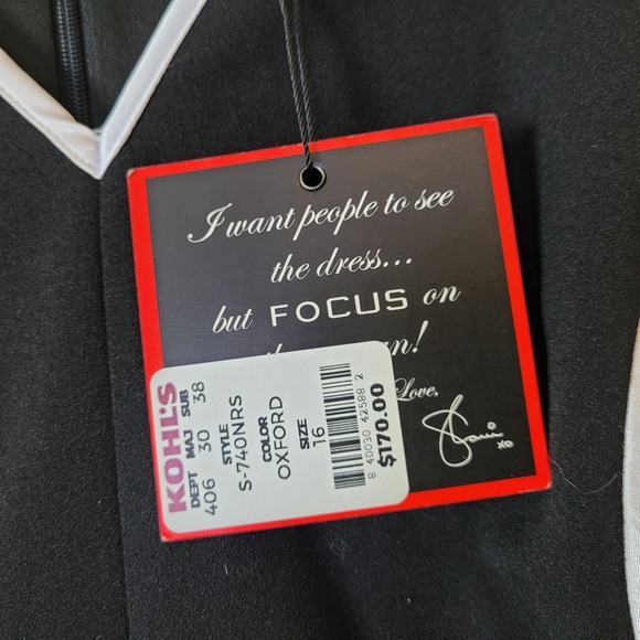 Focus Shani Ponte Dress Women's 16 Sheath black white Flutter Ruffle Short Mini. - Picture 13 of 16